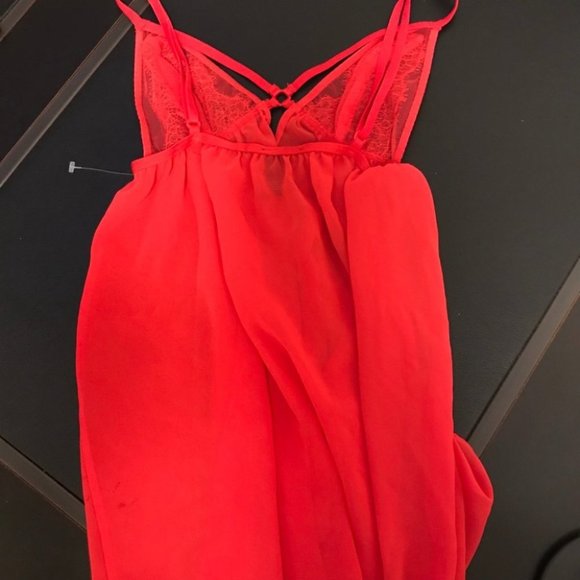 Victoria's Secret Other - NEW VERY SEXY Lace Trim Satin Slip Babydoll Sheer